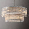 SANMARCK 2-Tier Round Chandelier 60" For Bedroom Hallway Living Room