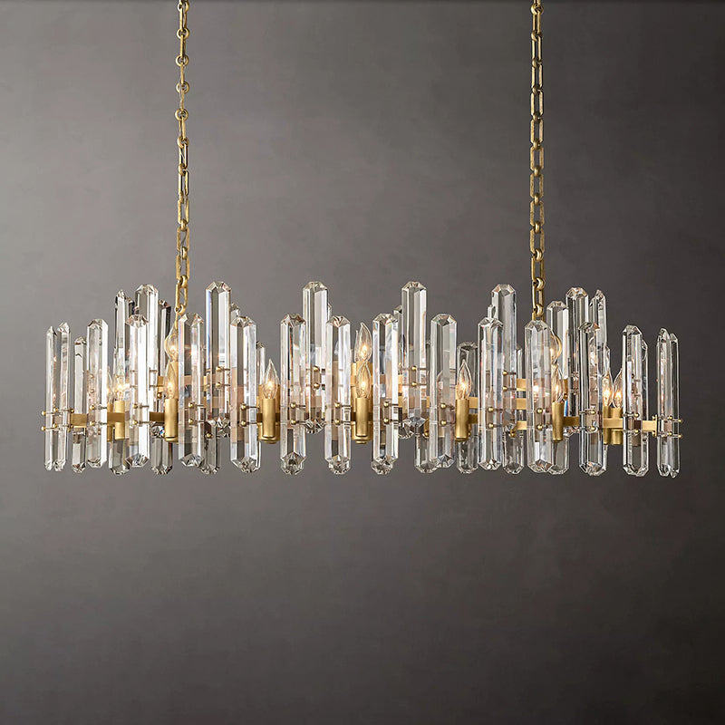 BONNINGTOD Crystal  Rectangle Chandelier 54"