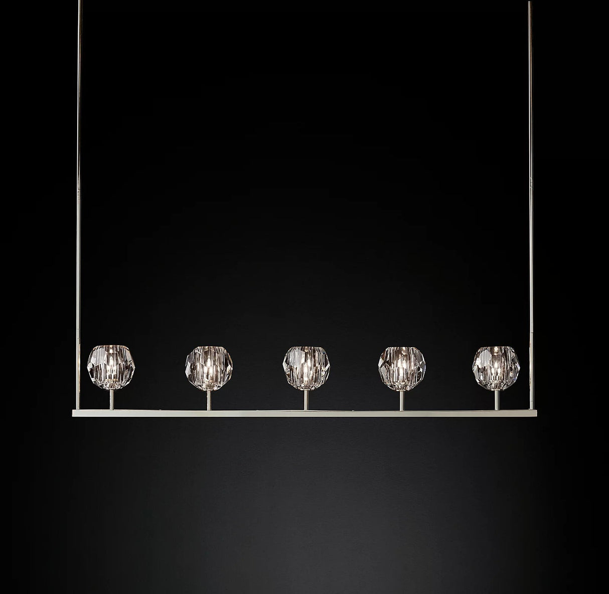 BOULA  DE Crystal Ball Linear Chandelier 48"