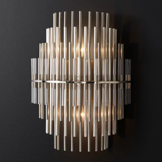 Odim Modern Round Brass Tubes Wall Sconce