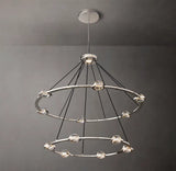 CLATANS 2-Tier Round Chandelier 48"