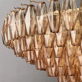 CHIARE Glass Tiered Round Chandelier 47"