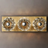 Florit Modern Crystal Ball Glass Linear Wall Sconce