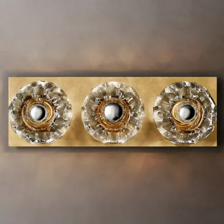 Florit Modern Crystal Ball Glass Linear Wall Sconce