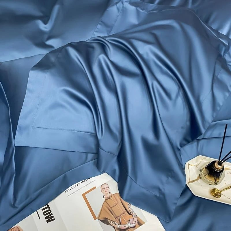 Neo Royal Blue Cotton Duvet Cover Set