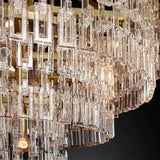 Radok 5 Tier Crystal Round Chandelier 60" for Living Room