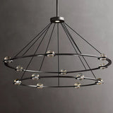 CLATANS 2-Tier Round Chandelier 60"