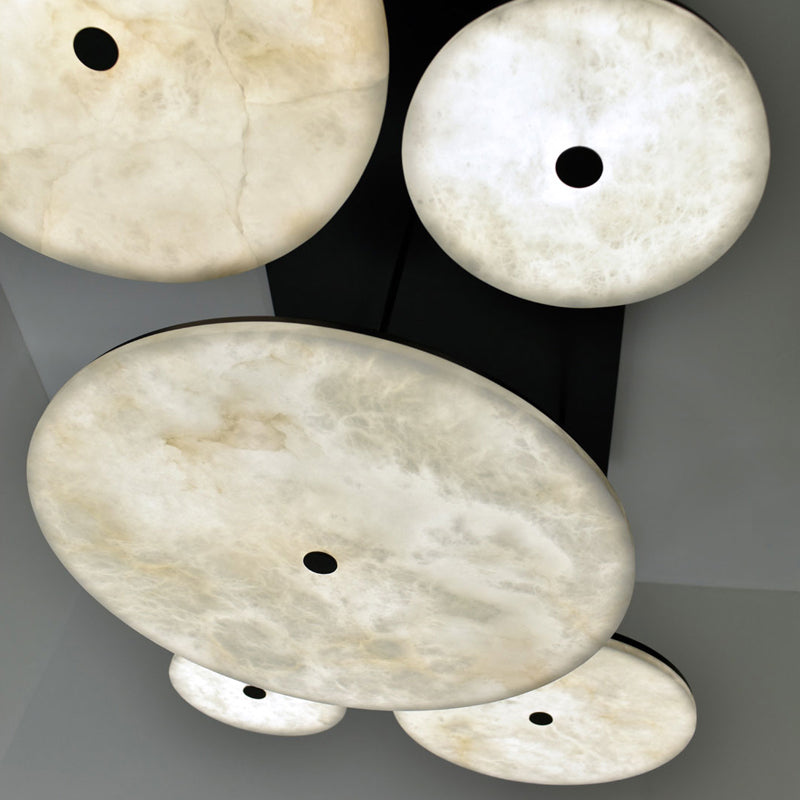 Hazek Contemporary Alabaster Pendant Light for Living and Dining Spaces