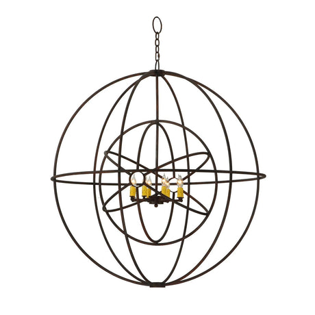 Meyda 43" Globe Rusty Nail Atom Enerjisi 8 LT Chandelier