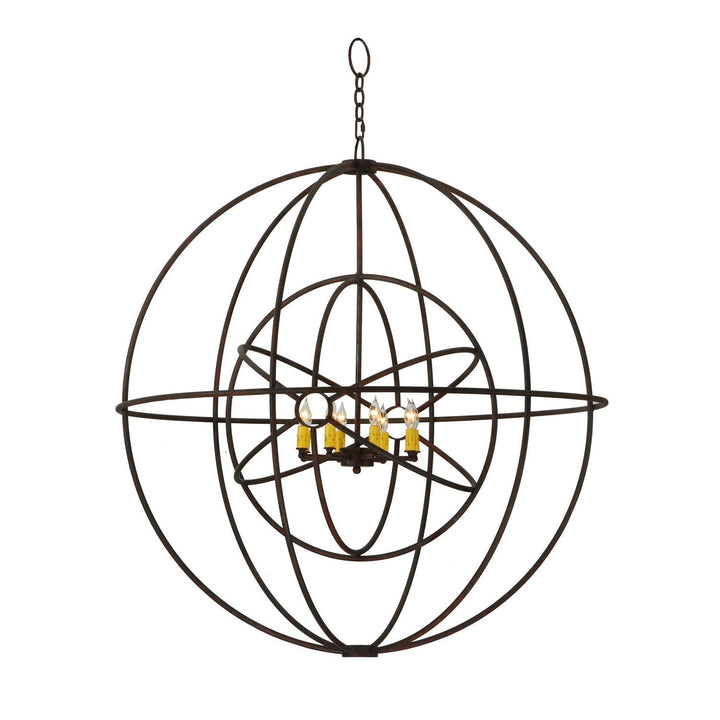 Meyda 43" Globe Rusty Nail Atom Enerjisi 8 LT Chandelier