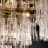 Radok 5 Tier Crystal Round Chandelier 60" for Living Room