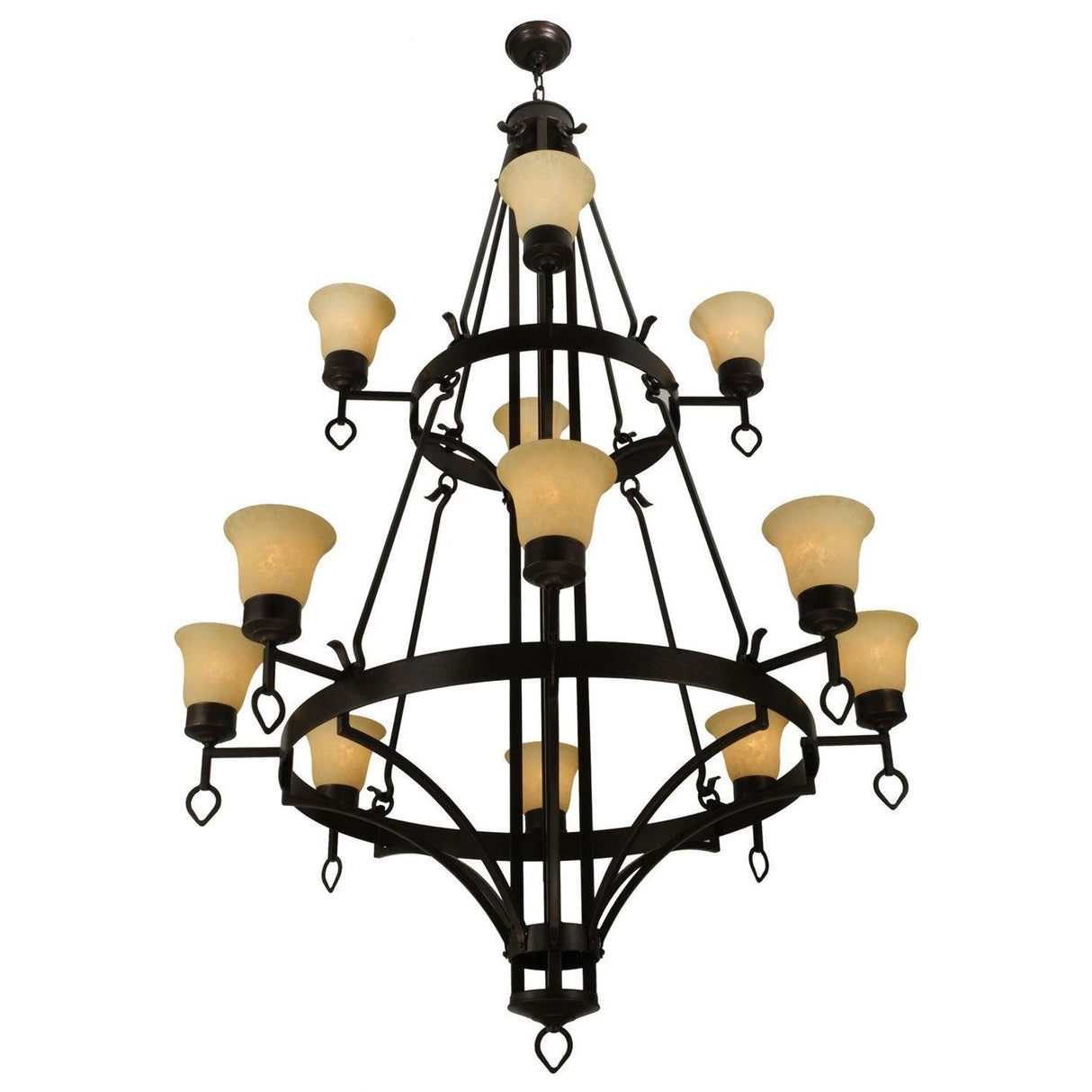 Meyda 46" Wide Savino 12 Light Two Tier Chandelier