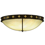 Meyda 46"W Byzantine Gold Finished Flushmount