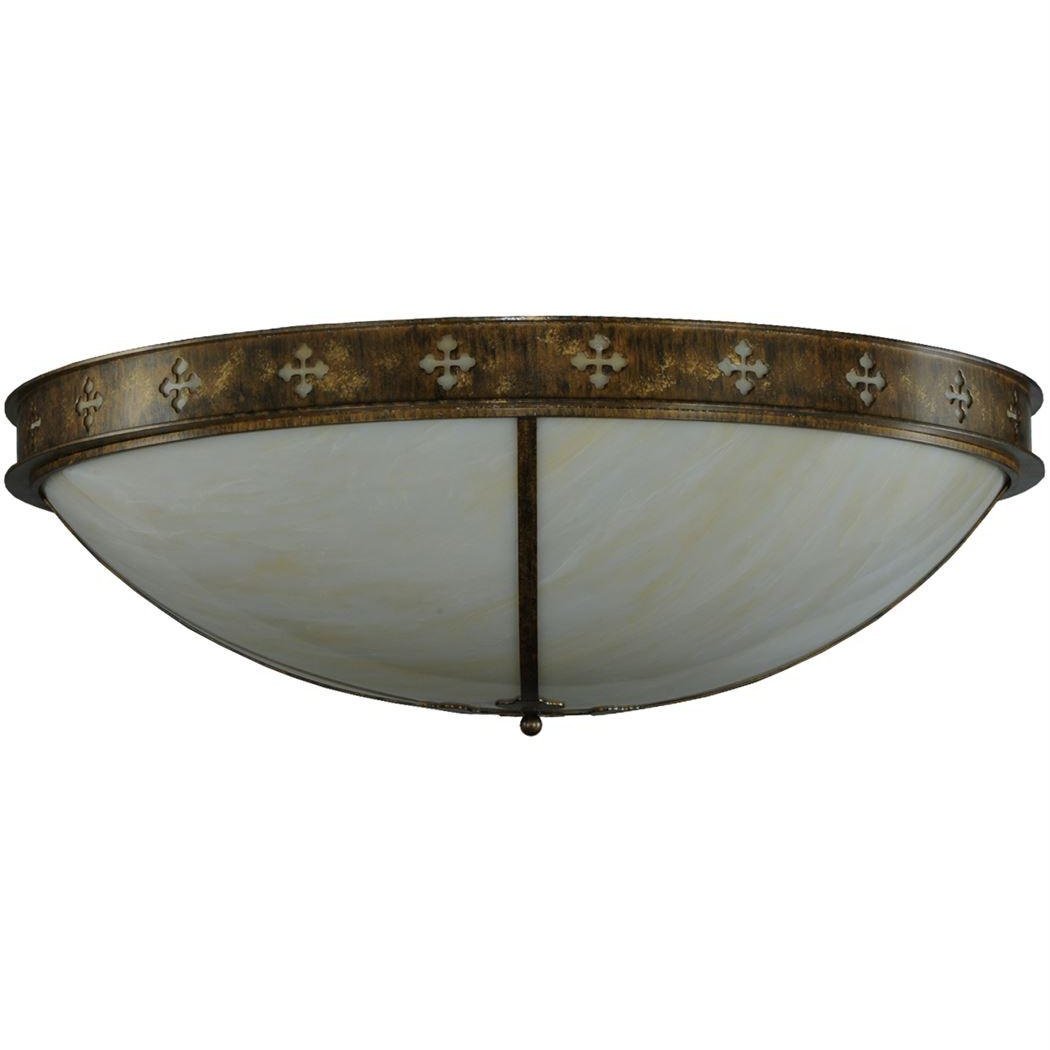 Meyda 46"W Byzantine Gold Finished Flushmount