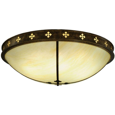 Meyda 46"W Byzantine Gold Finished Flushmount