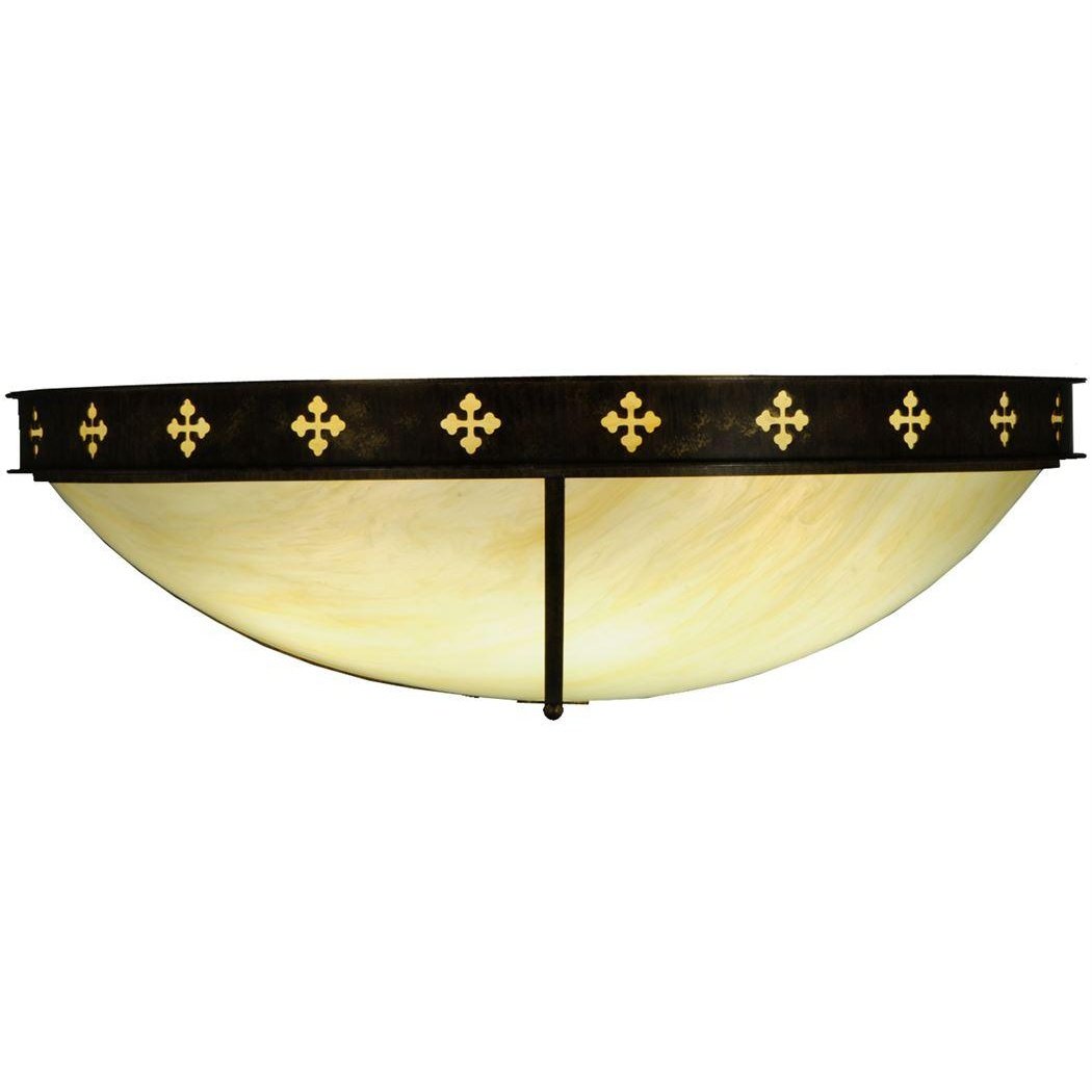 Meyda 46"W Byzantine Gold Finished Flushmount