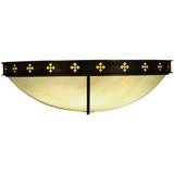 Meyda 46"W Byzantine Gold Finished Flushmount