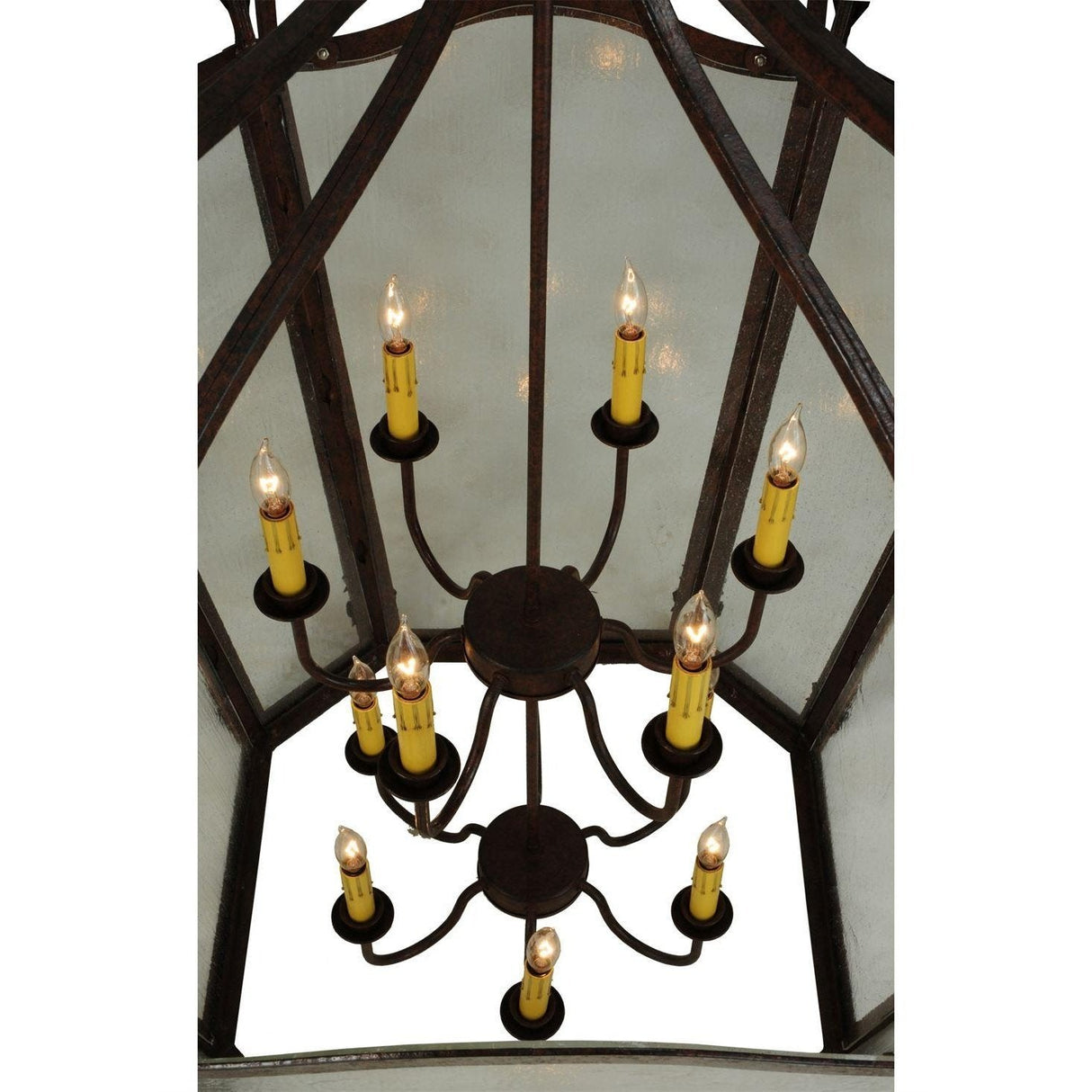 Meyda 43" Wide Rustic Citadel 12 LT Lantern Pendant