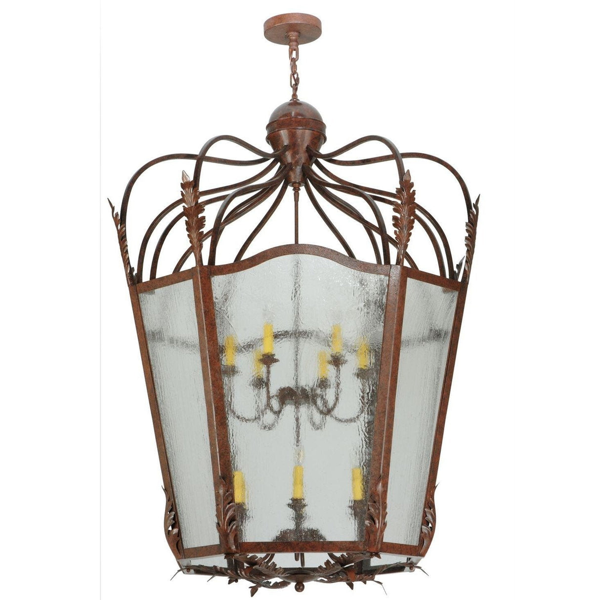 Meyda 43" Wide Rustic Citadel 12 LT Lantern Pendant