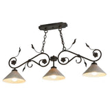 Meyda 46"L Bordeaux 3 LT Island Pendant