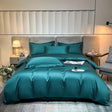 Neo Green Silky Cotton Duvet Cover Set Duvet Cover Set - Venetto Design Twin / Flat Sheet / 4 Pieces Venettodesign.com