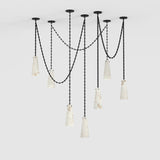 Cassia 7 Lights Handcrafted Alabaster Pendant, Luxury Modern Pendant Light