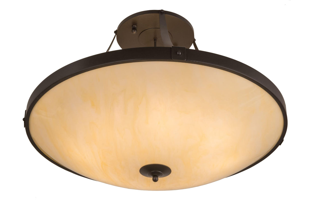 Meyda 43"W Bronze Urban Semi-Flushmount