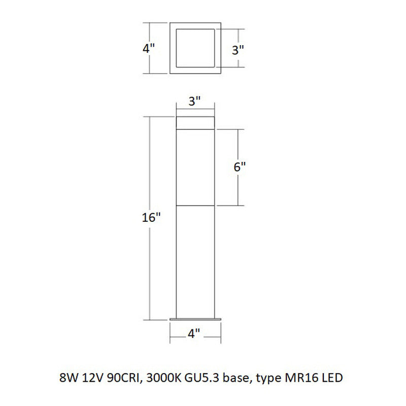 Inside Out™ Square Column™ LED Bollard