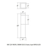 Inside Out™ Square Column™ LED Bollard