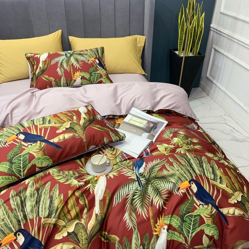 Kayla Botanical Egyptian Cotton Duvet Cover Set