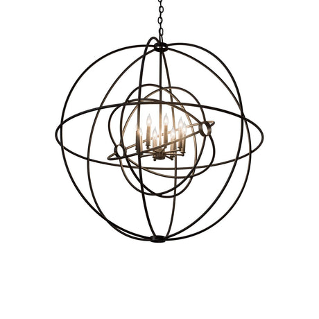 Meyda 43" Black Globe Atom Enerjisi 8 LT Chandelier