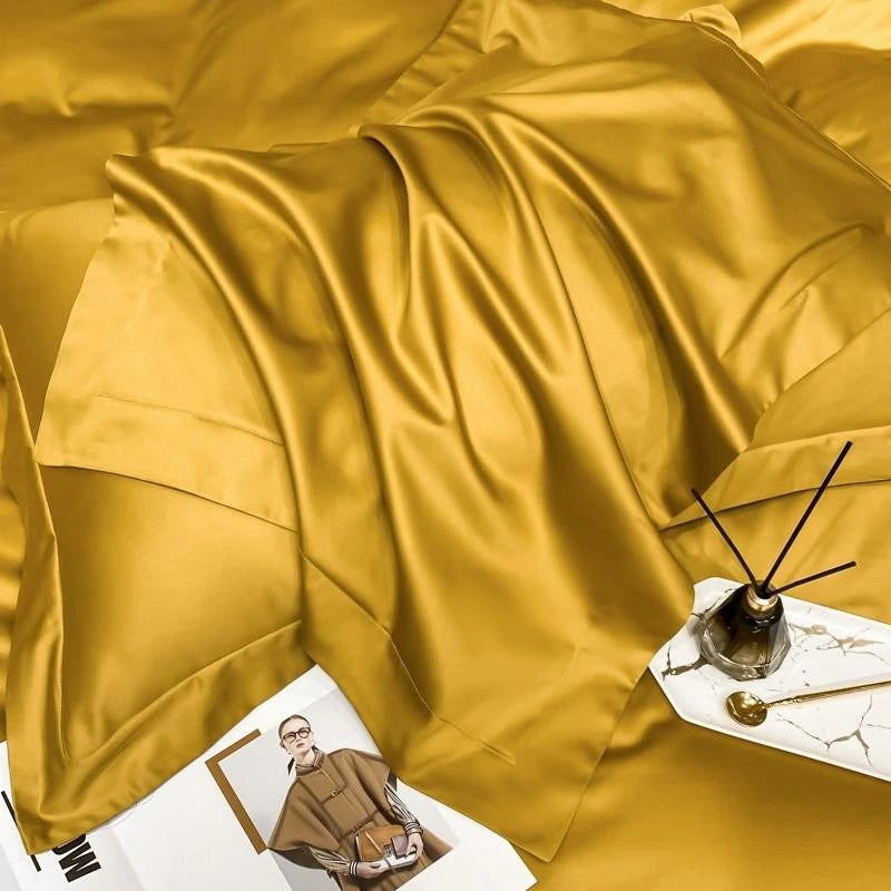 Neo Gold Silky Cotton Duvet Cover Set