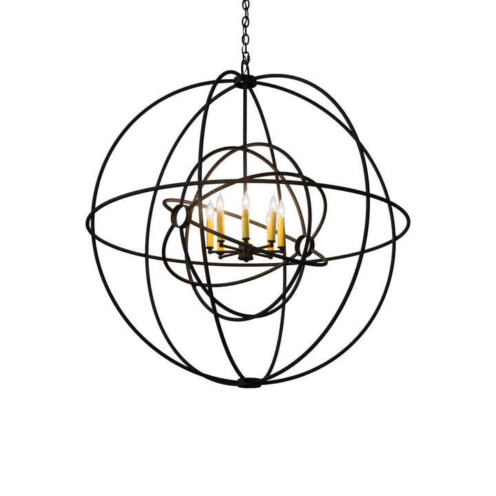 Meyda 43" Globe Amber Atom Enerjisi 8 LT Chandelier