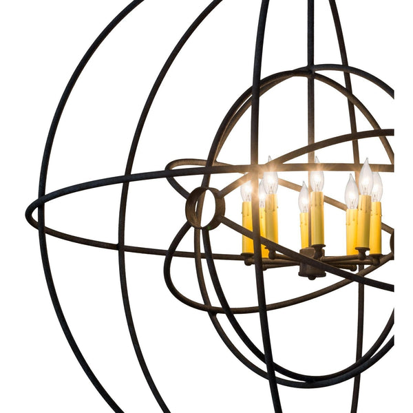 Meyda 43" Globe Amber Atom Enerjisi 8 LT Chandelier