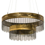 Meyda 43"W Cilindro Illusion Two Tier Pendant