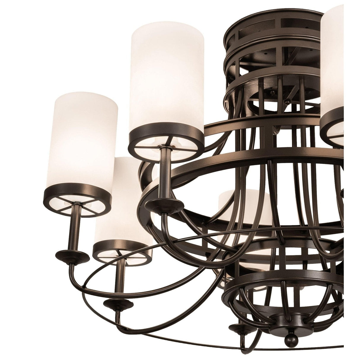 Meyda 46" Wide Saxony 8 Light Chandelier