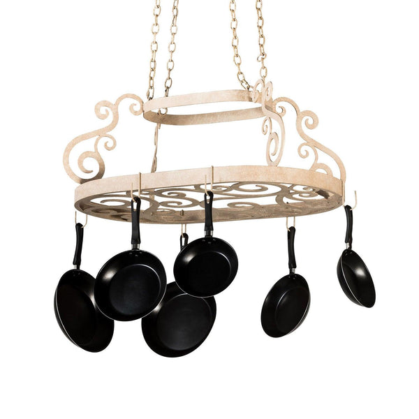 Meyda 38" Long White Neo Pot Rack