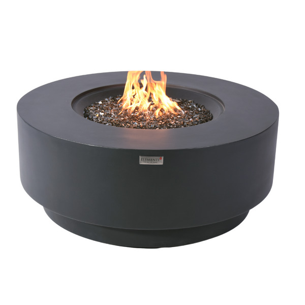 Elementi Plus - Nimes Round Concrete Fire Pit Table - OFG414DG