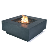 Elementi Plus - Bergen Square Concrete Fire Pit Table - OFG413DG