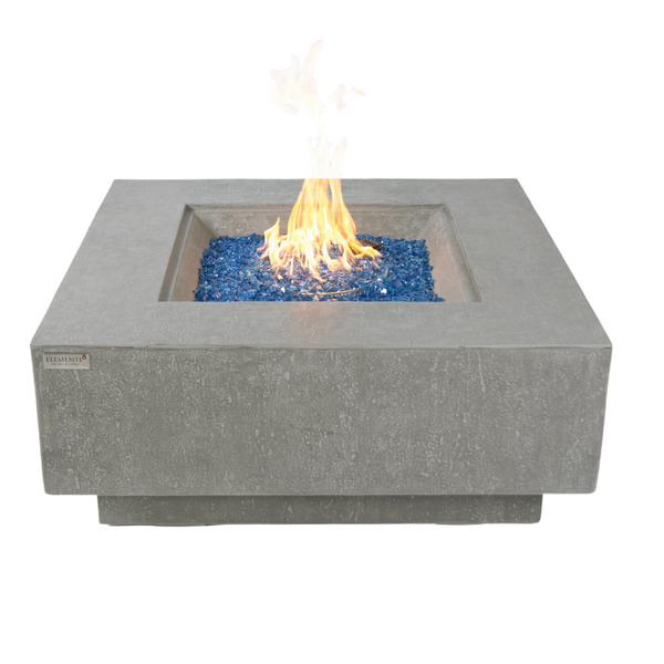 Elementi Plus - Victoria Square Concrete Fire Pit Table - OFG413LG