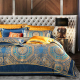 Etienne Embroidered Jacquard Satin Duvet Cover Set