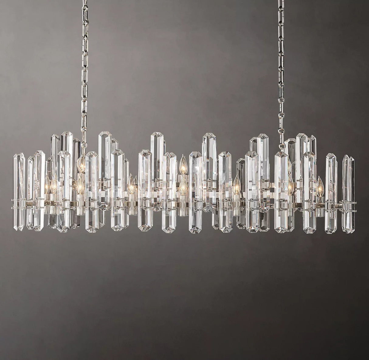 BONNINGTOD Crystal  Rectangle Chandelier 54"