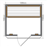 SunRay Evansport 2 Person Hemlock Sauna w/Ceramic Heaters