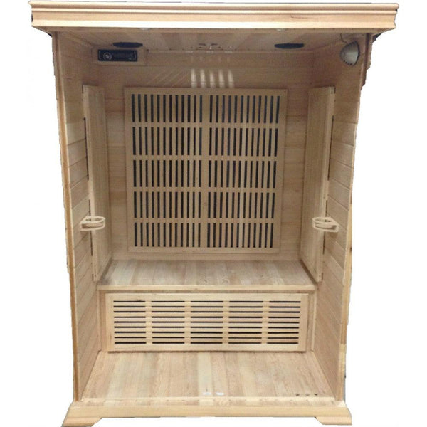 SunRay Cordova 2 Person Cedar Sauna w/Carbon Heaters/Vertical Heater Panels