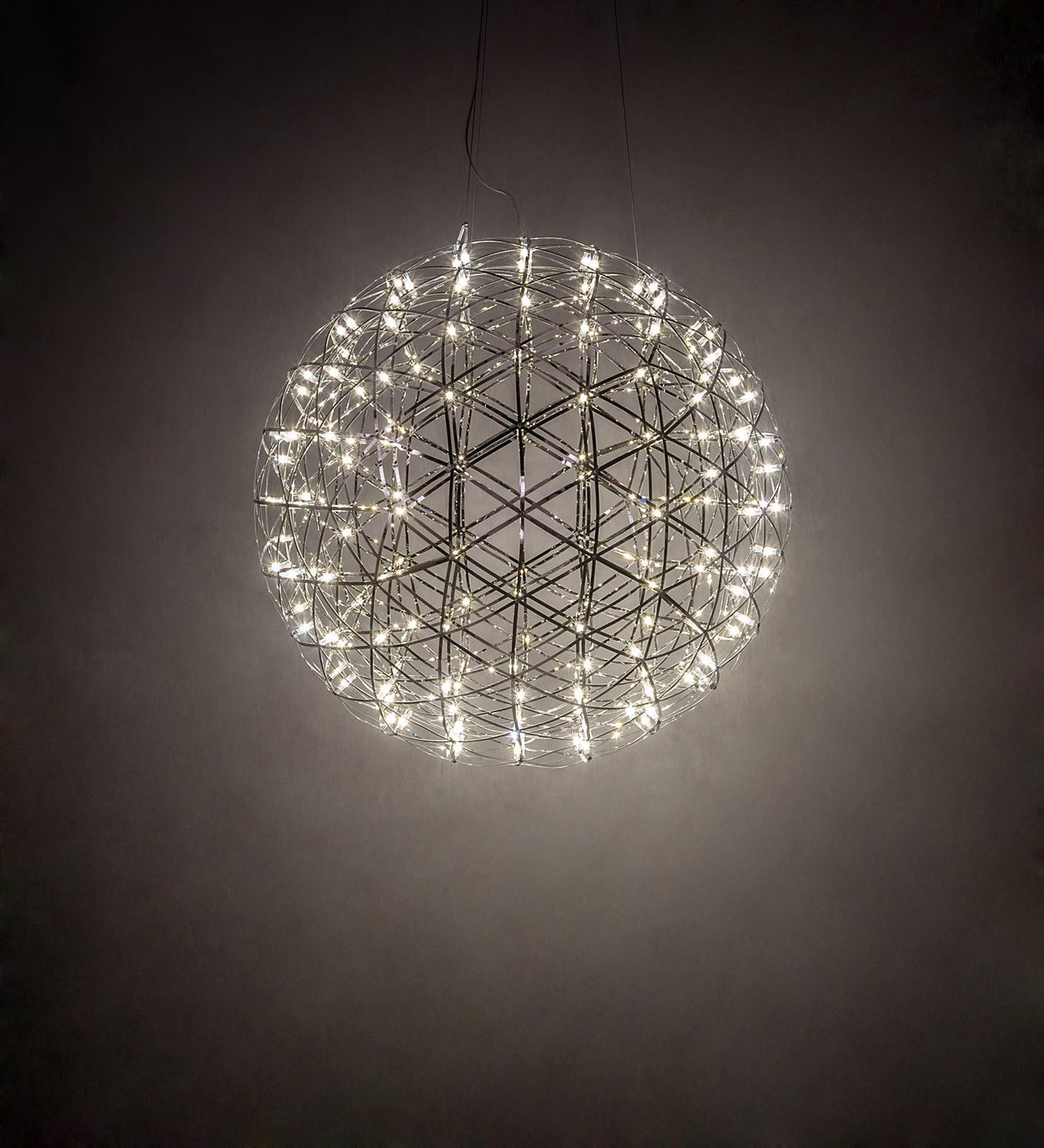 Meyda 35" Wide Polished Geosphere Pendant