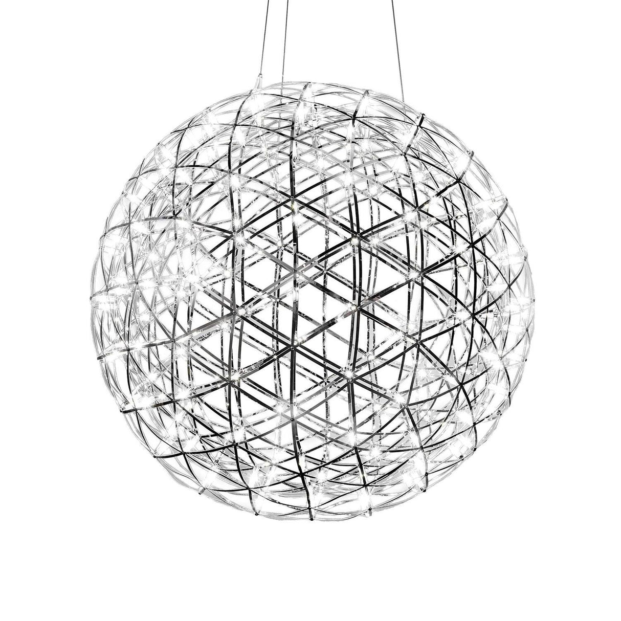 Meyda 35" Wide Polished Geosphere Pendant