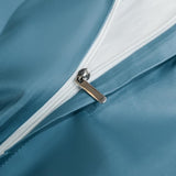 Neo Sky Blue Silky Cotton Duvet Cover Set