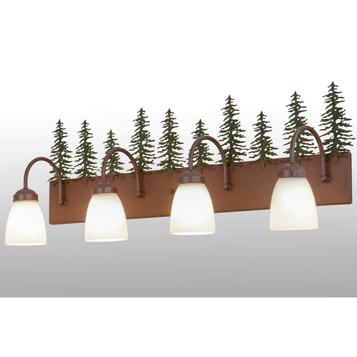 Meyda 35" Wide Rustic Tall Pines 4 LT Vanity Light