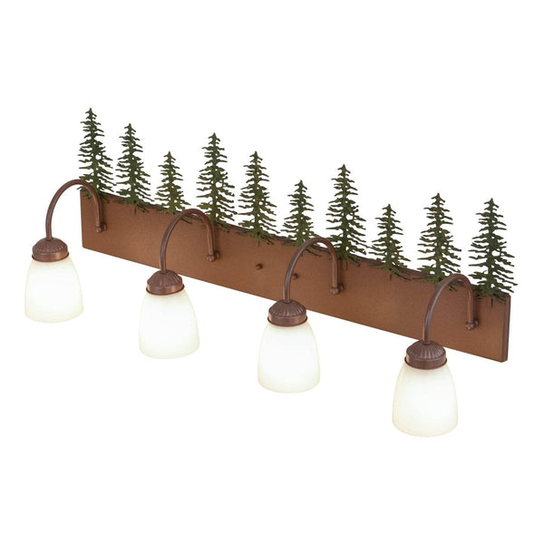 Meyda 35" Wide Rustic Tall Pines 4 LT Vanity Light