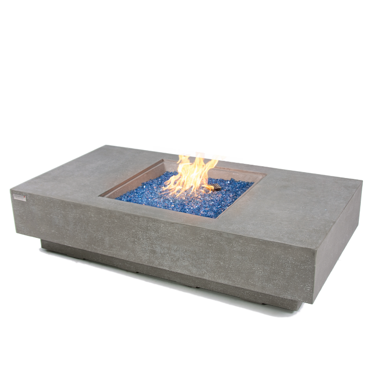 Elementi Plus - Monte Carlo Rectangular Concrete Fire Pit Table - OFG416LG